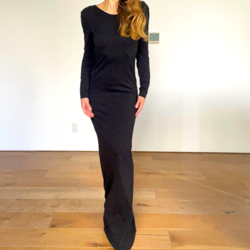 Black cotton dress made in Italy